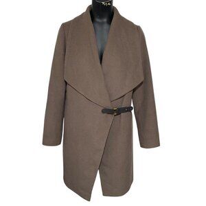 Lauren Ralph Lauren Asymmetrical Wool Blend Wrap Winter Coat Size 4